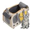 Pet Carrier Bag Brthable Foldable Oxford Cloth Steel Wire Frame Cat Travel Handbag with   Strap for Outdoor