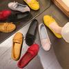 New Spring Autumn Women Loafers Slip On Ladies Flats Shoes Casual Flat Shoes Leather Cashmere Single Shoes Plus Size 43