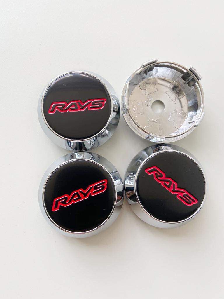 4PCS/Lot 65MM Car-Wheel-Center-Hub-Caps-for RAYS-VOLK Emblem Logo