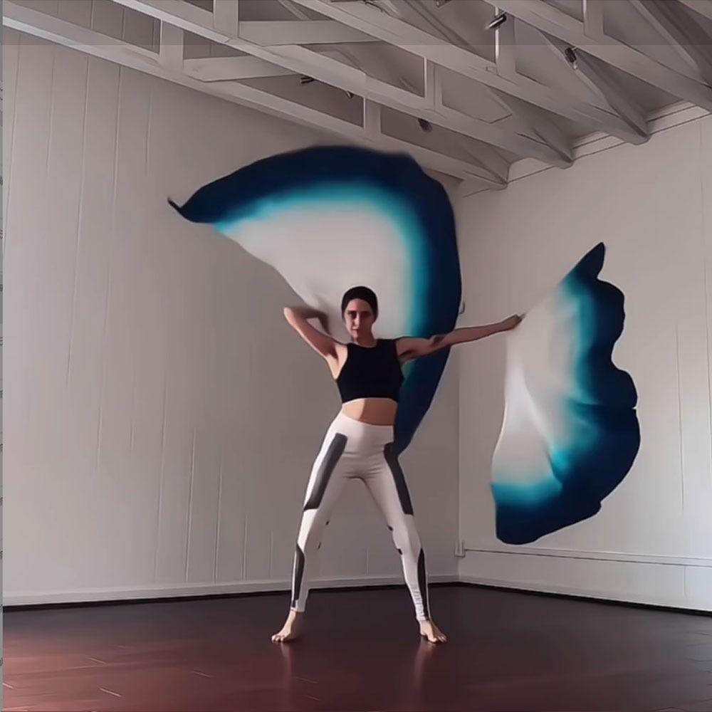 Multicolor Belly Dance Accessories Props Scalable Rods Colorful Scarves Flag  Dance Performance