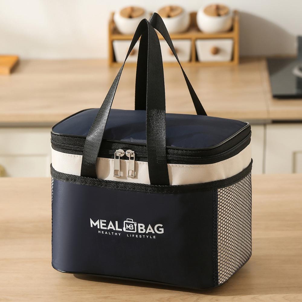 Portable Aluminum foil Lunch Box Storage Bag Thickened Oxford Thermal Insulation Bag Waterproof Thermal Lunch Bag Picnic