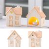 Painted Ceramic House Candle Holders Tabletop Christmas Or Everyday Home Decor Warm Glow Detailed Ornament(Without Candle)