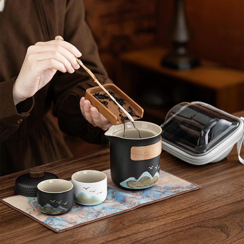 Guochao Set, Aoyama Flying Bird Kuaike Cup, Fixed Printing Gift, Camping Business Tea Set, Office Meeting Guests To Make Tea