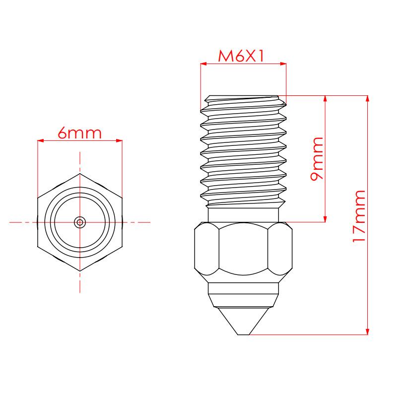 High-Quality Chuangxiang Ender 3/5/7 SE High-Speed Brass Spider Nozzle 3D Printer Accessories