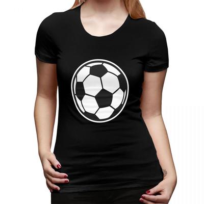 Soccer Ball Football Icon TShirt for Women Crew Neck Streetwear T Shirts Womens Short Sleeve Summer Clothes Tops