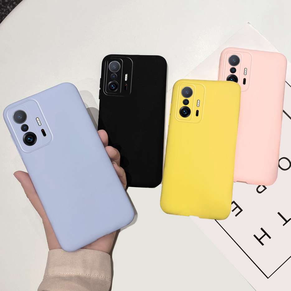 Für Xiaomi 11T Hülle Xiaomi 11T Pro Cover Weiches Silikon Bonbonfarbe Handy-Rückseite Für Xiaomi 11 T Pro 11TPro Hüllen Fundas Capa