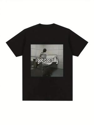 Im So Silly Print Mens TShirt 100 Cotton Short Sleeve 2024 TShirt Crew Neck Graphic Print TShirt
