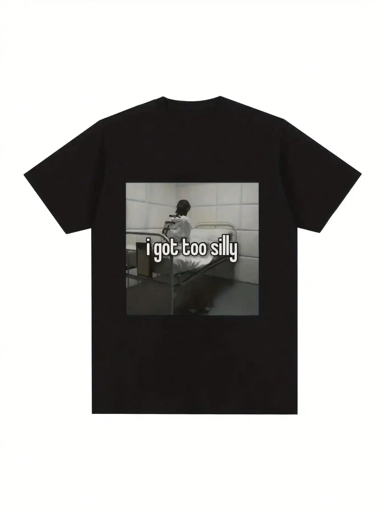 Im So Silly Print Mens TShirt 100 Cotton Short Sleeve 2024 TShirt Crew Neck Graphic Print TShirt S