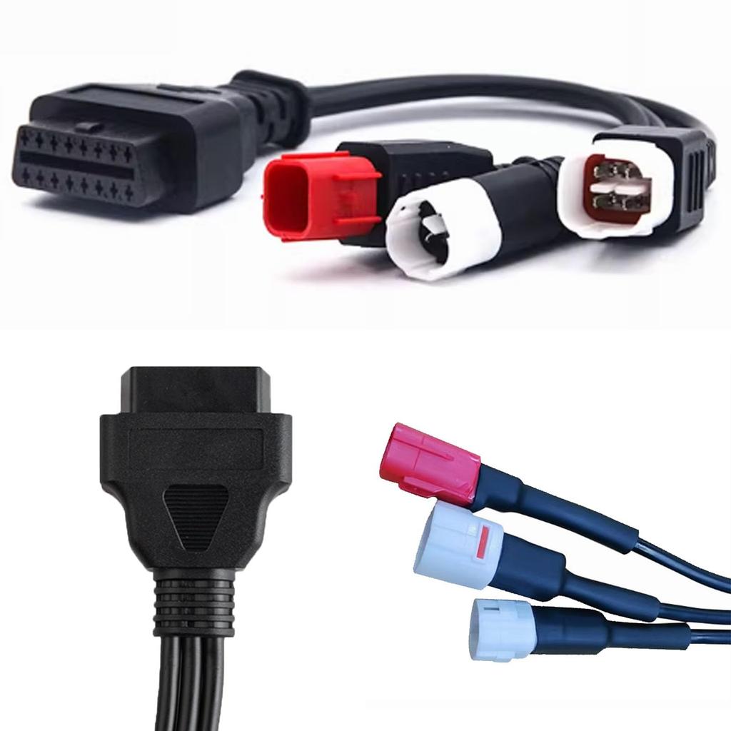 LOYELEY 3 Pin 4 Pin 6 Pin Diagnostic Connector Cable Connector for Motorcycle Diagnostic