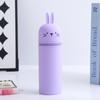 Dirt Resistant Pen Container Silicone Stationery Organizer Cartoon Pencil Holder  for Students