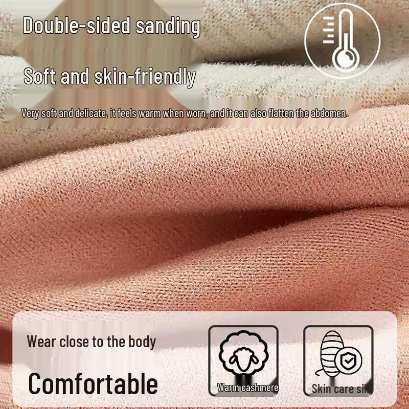 MaoRen Women's High-Waist Cashmere Silk Thermal Leggings