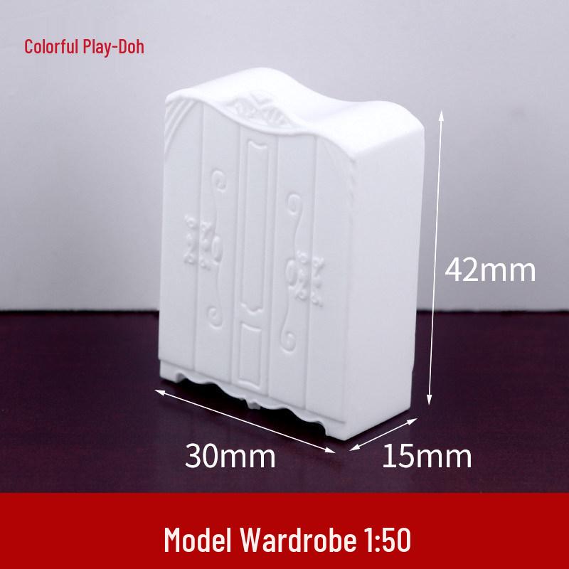 1:50 Scale White ABS Furniture Set for Architectural Model Interior Layout