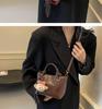 Retro Myerard Brown Women's Small Crossbody Bucket Bag - Versatile and Popular for Autumn/Winter
