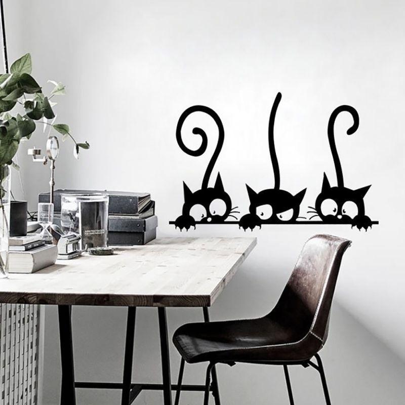 Cat Wall Stickers Animal Decoration Personality Vinyl Wall Decals Art Decor