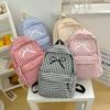 School bag women's summer small fresh ins style bow fashionable and simple junior high school students class travel backpack