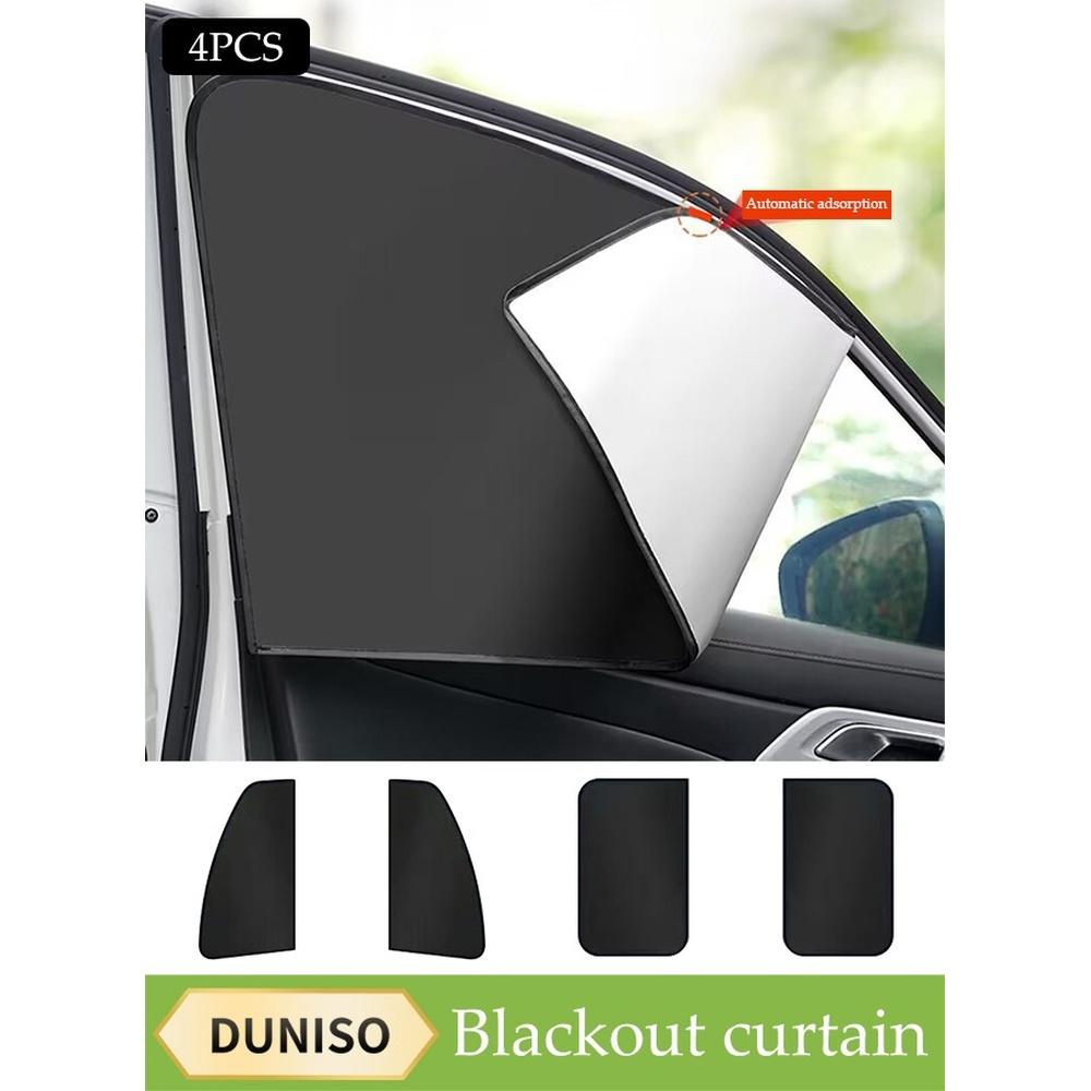 

4Pcs Magnetic Car Sun Shade Universal Heat Insulation Board Multifunctional Sunshade Heat And Sun Protection Foldable Used For Side Window Front And