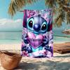 Custom Name Ultra-Soft Beach Towel with Stitch Theme,Ideal for Pool - Camping, Diving - Perfect Travel Essential, Vibrant Beach Towel.