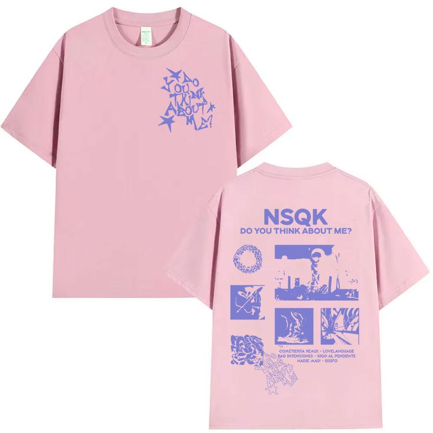 Rapper NSQK DO YOU THINK ABOUT W ME Tour 2025 Graphic T Shirts Men's Women Hip Hop Retro Fashion Short Sleeve T-shirt Streetwear