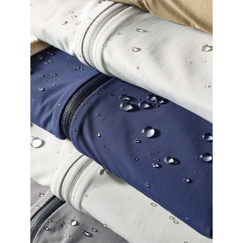 Ultra-Thin Breathable Ice Silk Cold Sun Protection Clothing Men's Stitching Contrast Color Summer Fishing Outwear Export Men's Clothing Wind Shield