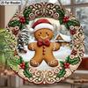 Christmas Decoration Sign,indoor Hanging decorations,2D Flat Wooden Products with Gingerbread Man pattern,Christmas Gifts for Friends and Family