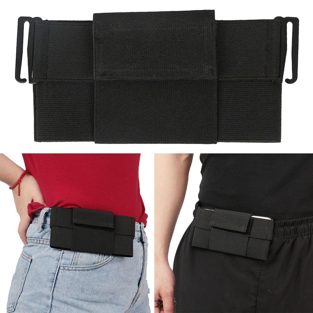Durable Invisible Waist Belt Bag Portable Black Waist Bag Wallet Sport