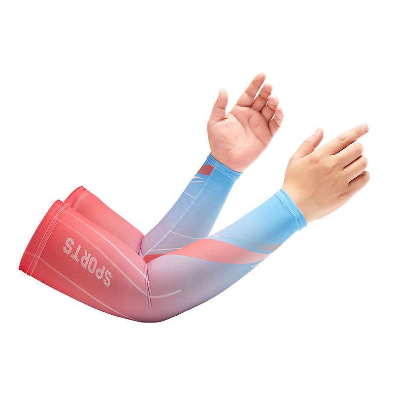 Sport Style Sun Protection Breathable Cycling Arm Warmers for Men and Women - Thin Ice Silk Sleeves