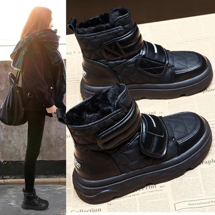 Internet Celebrity Snow Boots Women's Shoes 2025 New Winter Velvet Women's Boots Waterproof and Non-slip Thickened Warm Northeast Cotton Shoes