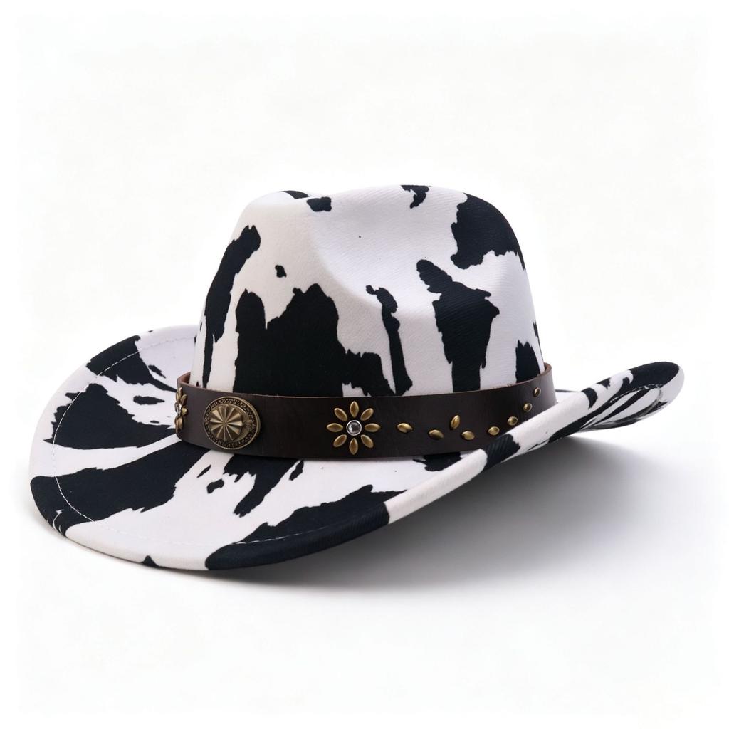 New Bull Head Accessories Western Cowboy Hat Fashion American Style Cowboy Hat Four Seasons Versatile Wool Hat