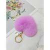 MAIA Rabbit Fur Heart Keychain & Charm - Violet