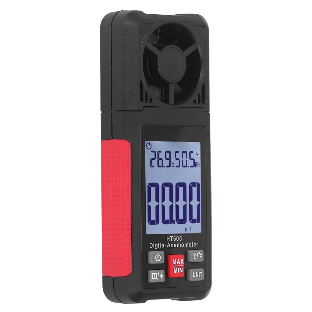 Digital Anemometer 5 Blades Small Resistance Fast Accurate Measurement Air Flow Wind Speed Tester with Backlit