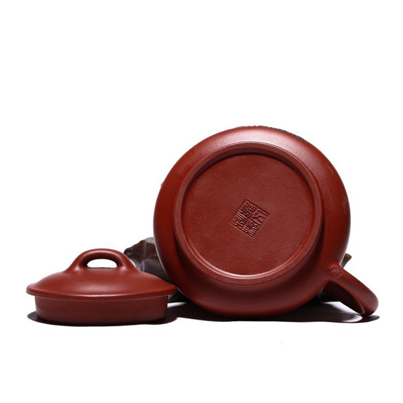 210ml Purple Clay Teapot Master, Pure Handmade Clay Painting, Plum Blossom Original Mine, Dahongpao, Leisurely Teapot, Household Tea Making Set