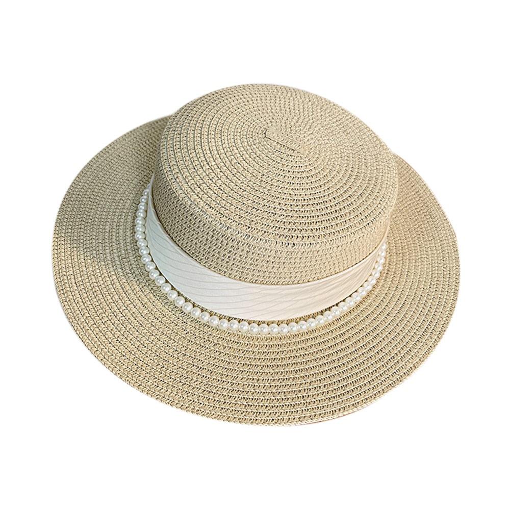 

Солнцезащитная пляжная кепка Защита от УФ лучей Соломенная шляпа НОВАЯ Шляпа рыбака Женская бежевый