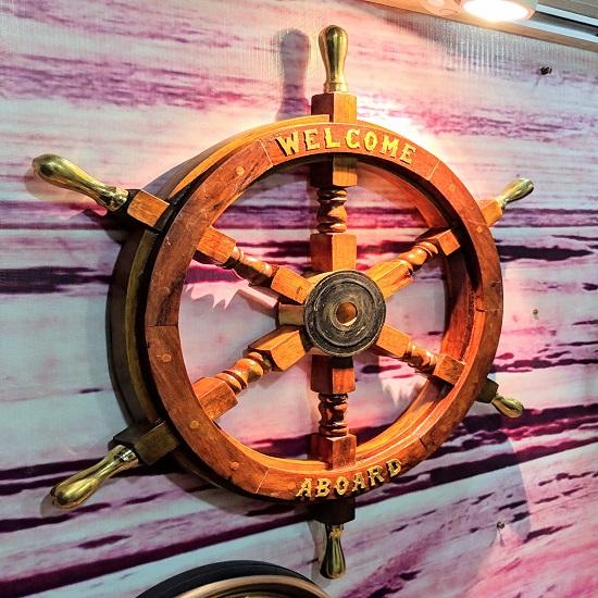 Schiffsrad aus Holz, Weihnachtsgeschenk Wanddekoration, Antike Wanddekoration