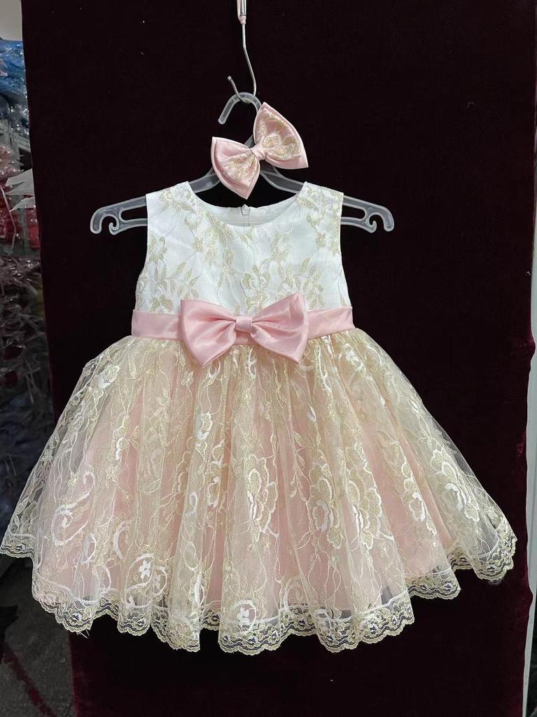 Abito Principessa in Pizzo Primavera 2026 - Outfit Color Block Gonfio per Performance per Bambini