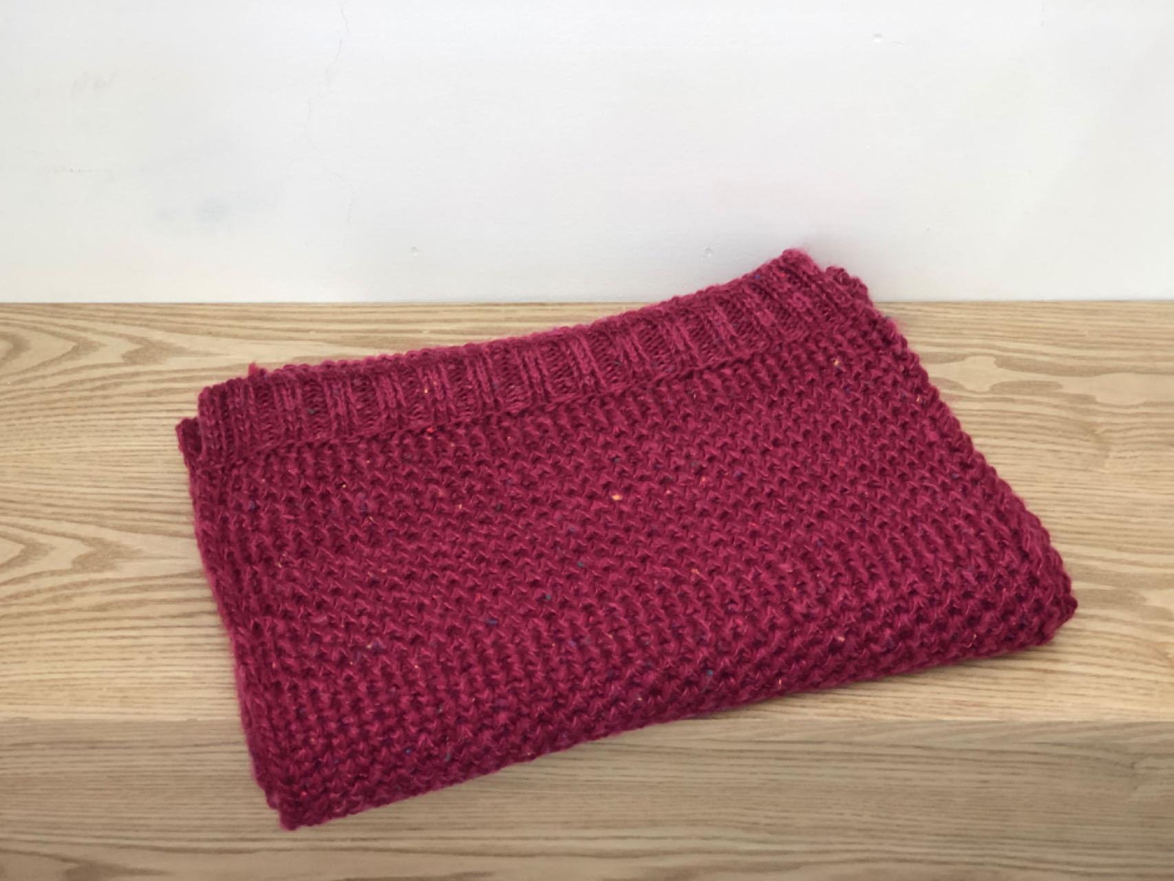 

Scarf women s winter new versatile warm wool scarf men s and women s knitted thickened scarf 180cm бордовий