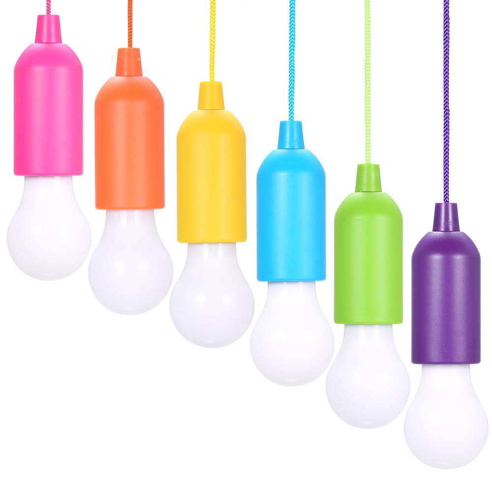 Tomshine 4.5V 0.5W LED Bulb Pull-Rope Switch 3 * AAA Battery Powered Operated Hanging Design 6 Pack