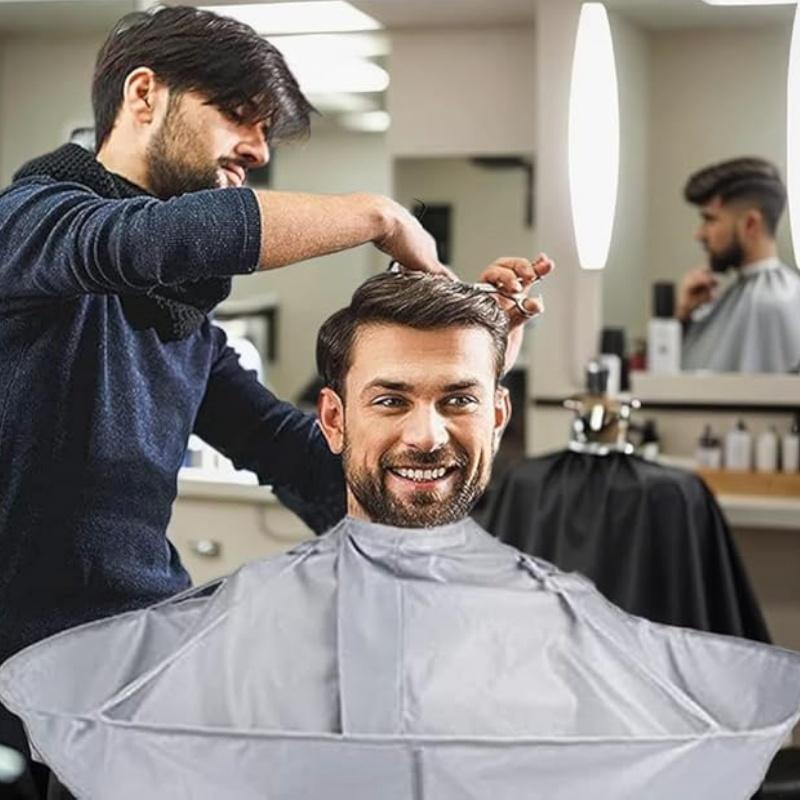 Barber cape, adjustable, foldable barber umbrella cape with black comb, suitable for barber shop, home use