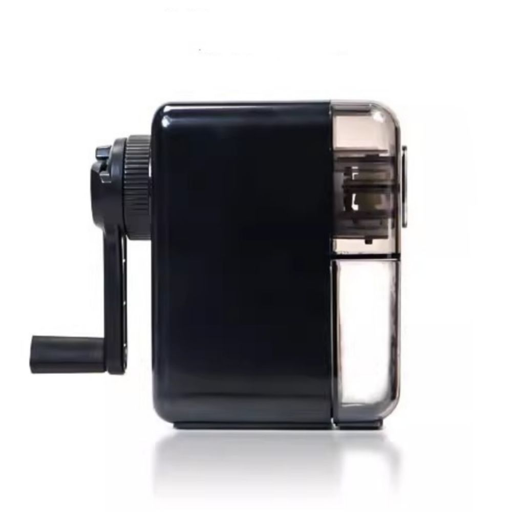 Long Point Pencil Sharpener Transparent/Black Pen Sharpener Hand Crank Pencil Sharpener  Office Use