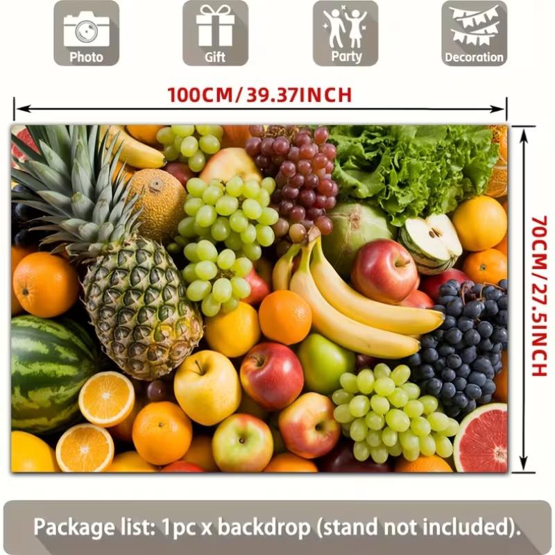 2D Tropical Fruit Mix Backdrop Food & Kitchen Photoshoot Background