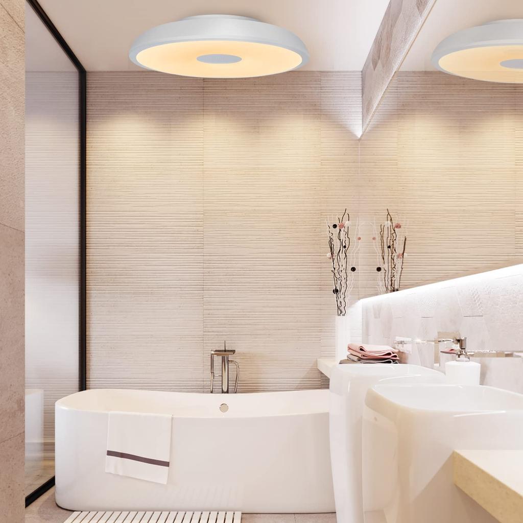 CHYSONGOODS Bathroom Light, Kitchen Lighting, LED Ceiling Light, 4-Tatami Size, Moisture-Resistant, Built-in Bluetooth Speaker, Remote Control, RGB