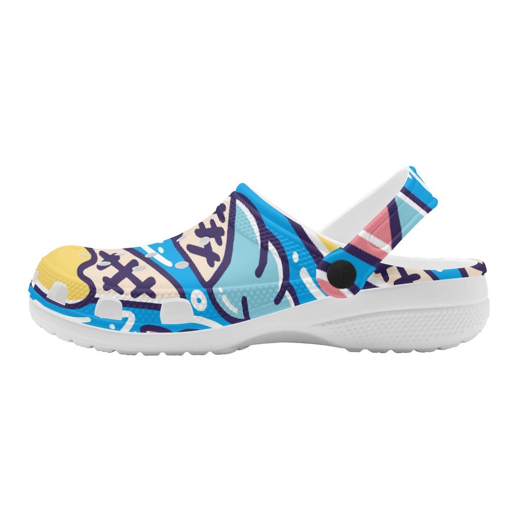 Fashion Printed EVA Casual Clogs Men Women Soft Sole Comfortable Breathable Slip On Sandals Slippers Summer Daily Leisure Shoes