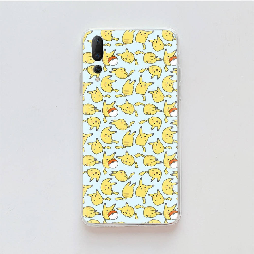 Transparent Case for Samsung A04 A14 A23 M33 M53 Realme 10 9 C35 C55 VIVO X80 Infinix Hot 30 Note 11 Tecno Spark 8P Pro P-35 Cute Pokemons Pikachus