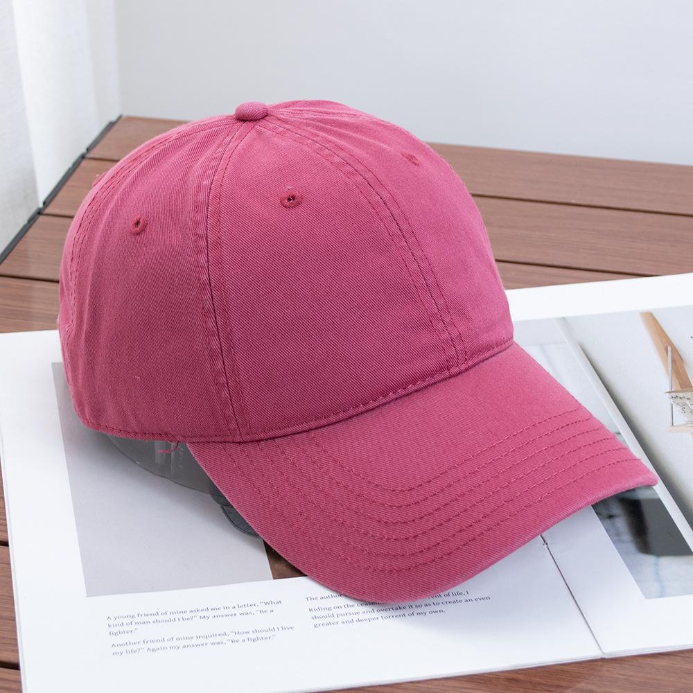High-quality Pure Cotton Light Board Solid Color Versatile Baseball Cap for Men and Women Soft Top Casual Big Head Circumference Showing Face Small C
