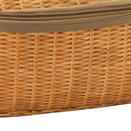 Rattan-Lunchtasche, isoliert, verformungssicher, reißfest, schick, große Kapazität, Lebensmittelaufbewahrungsbehälter für Picknick