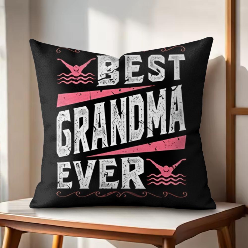 Best Grandparents Ever Cushion Cover Natural Linen Organic Fabric DoubleSided Printing Couch Pillow Covers Home Decor