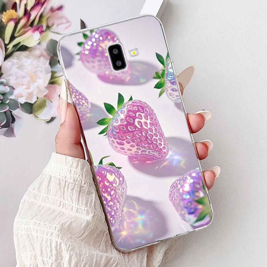 For Samsung Galaxy J6 Plus Case SM-J610F Cute Fashion Love Heart Painted Cover Soft Silicone Case For Samsung J6 J600F J6+ Shell