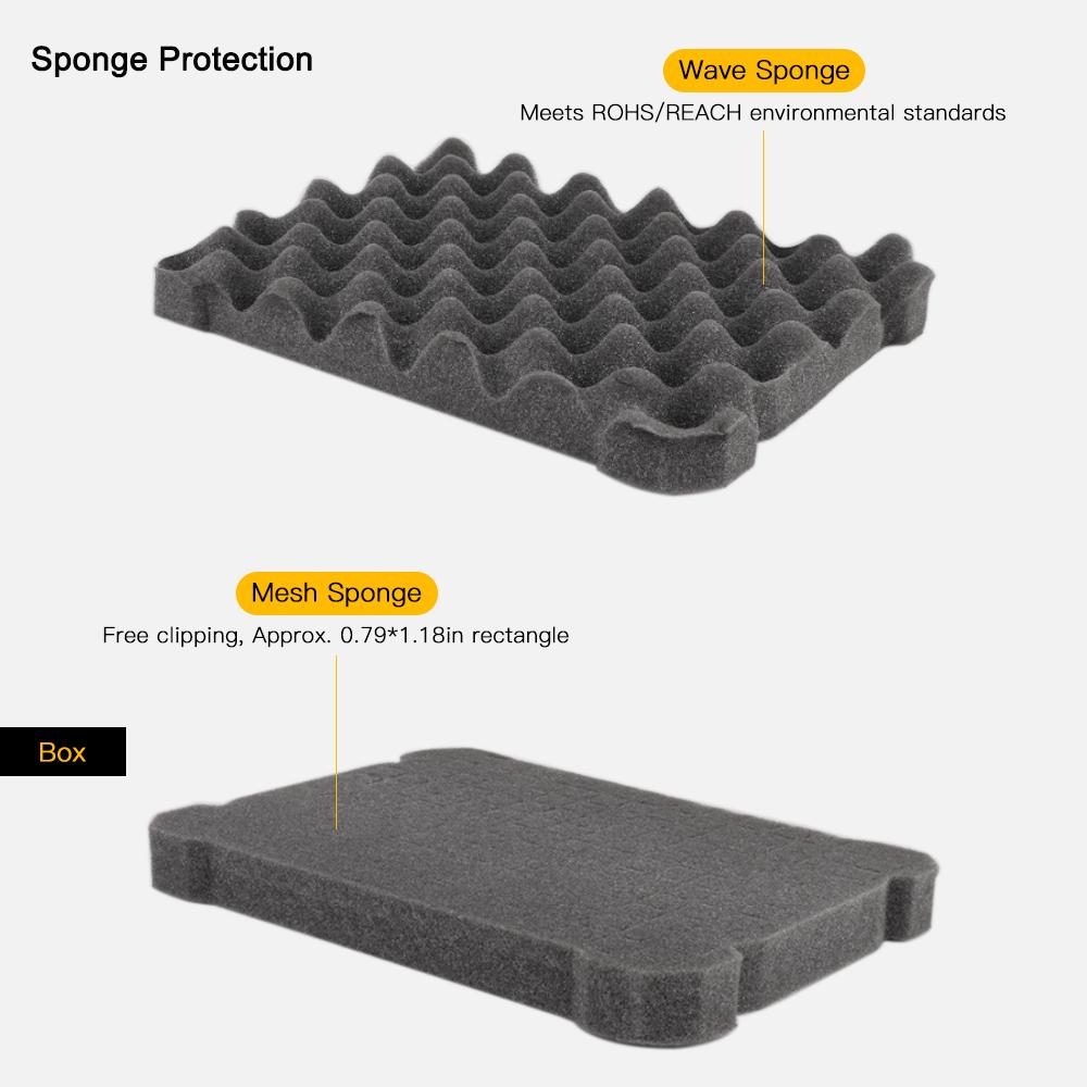 Multi Purpose Hand Tool Case Water Proof Dust Proof Impact Resistant Tool Box Security Box 16inch