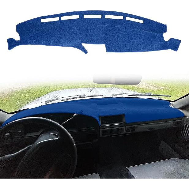 Dashboard Cover  Fit For Ford F150 F250 F350 Bronco Pickup Truck 1987 1988 1989 1990 1991 Dash Cover Mat Pad Carpet (Dark Gray)