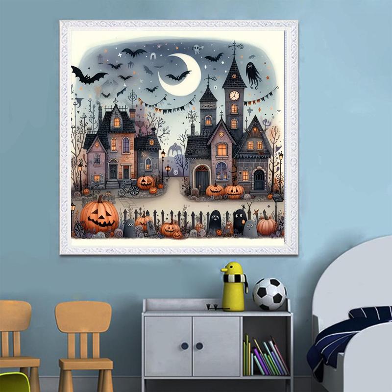Volles 5D DIY Diamantmalerei Halloween Diamantstickerei Volle Kreuzstich Heimdekoration Handgemachtes Geschenk