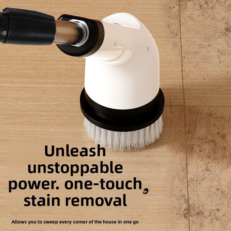 Wireless Electric Cleaning Brush Household Long Handle Telescopic Cleaning Brush Does Not Bend Over and Automatically Rotates The Mop